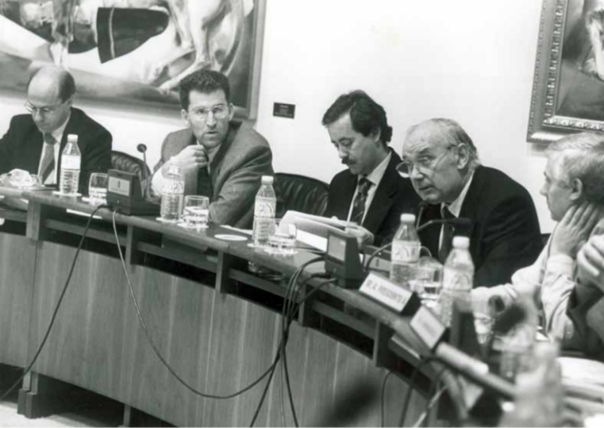 Feijóo e Romay Beccaría no Parlamento nos anos 90
