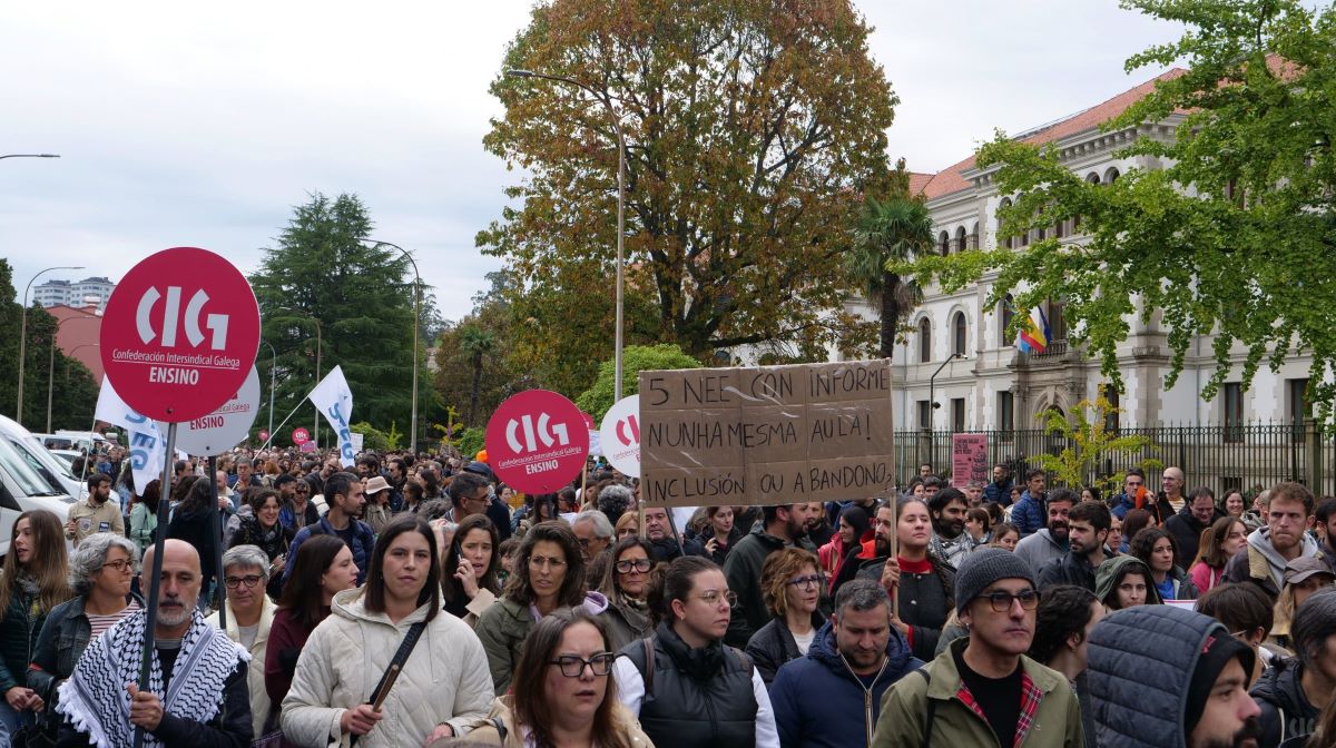 Peches e mobilizacións pola folga do profesorado