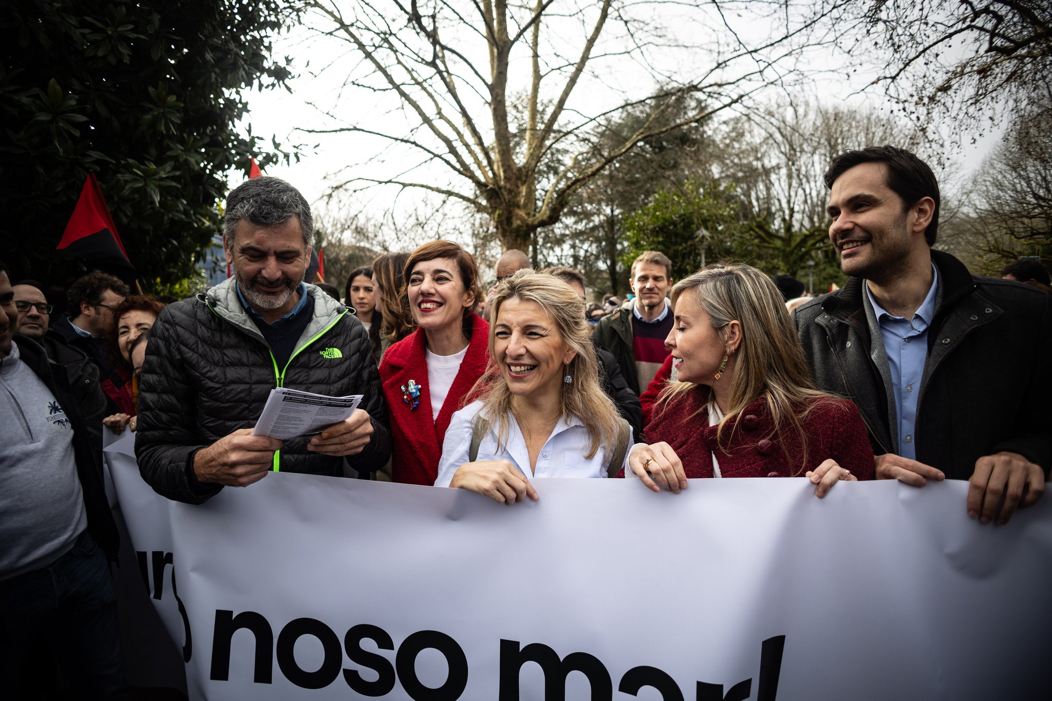Sumar Galicia, na manifestación en defensa do futuro do mar en Santiago