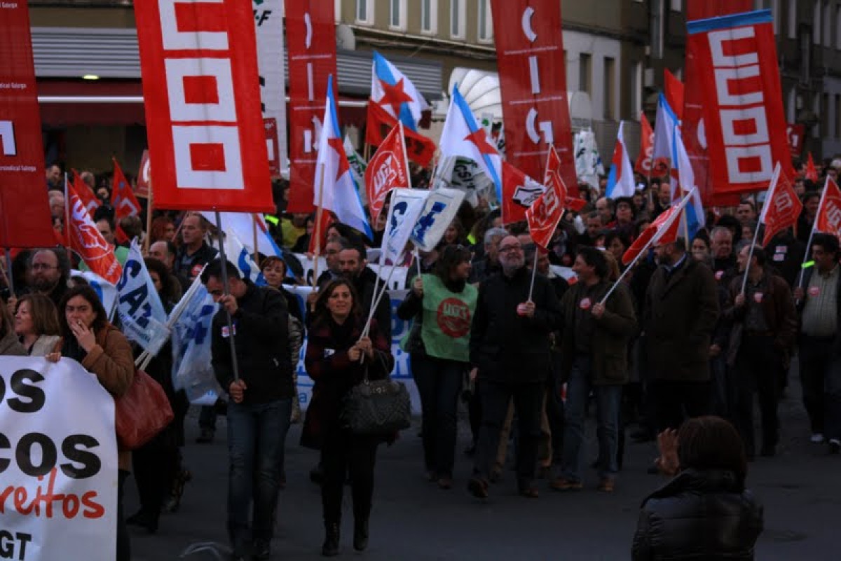 A manifestación, en Ferrol