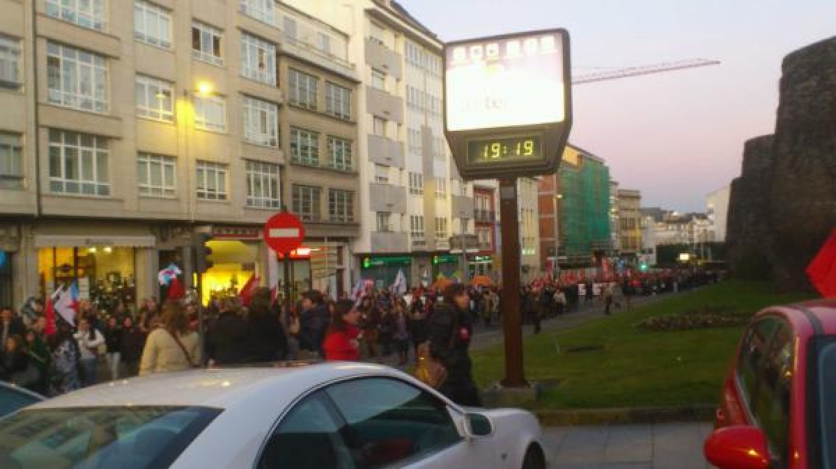 A manifestación, en Lugo