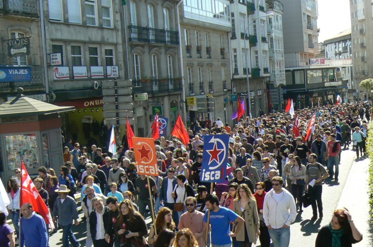 A manifestación da CIG en Santiago