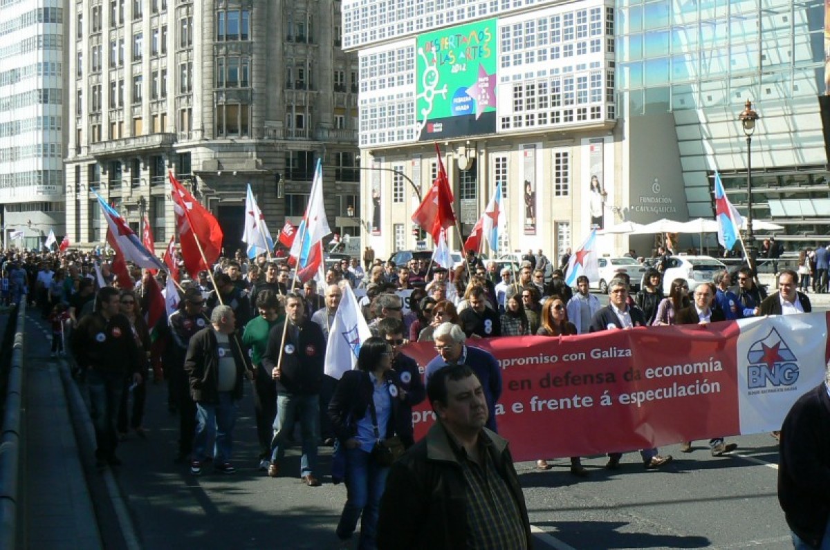 A manifestación da CIG na Coruña