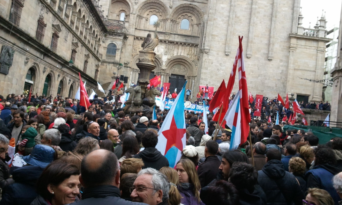 A manifestación da CIG en Compostela finalizou en Praterías