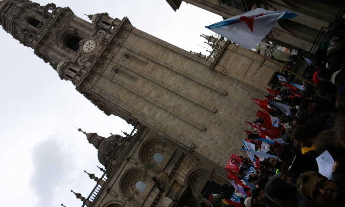 A manifestación da CIG en Compostela finalizou en Praterías