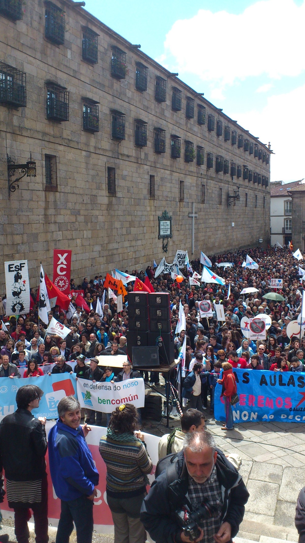 Manifestación de Queremos Galego polo Día das Letras