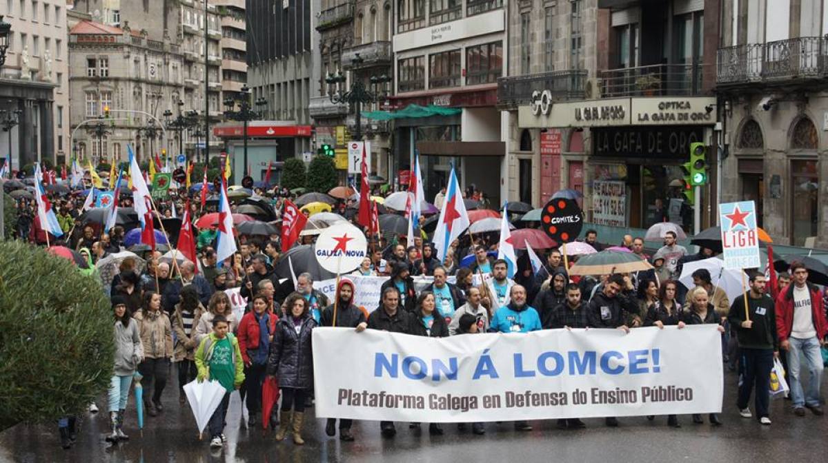 A protesta polas rúas de Vigo