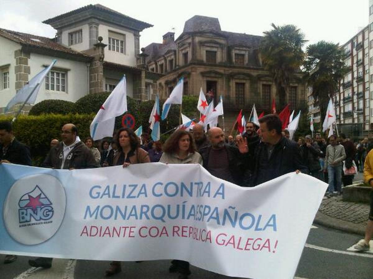 Dirixentes do BNG, na marcha de Compostela
