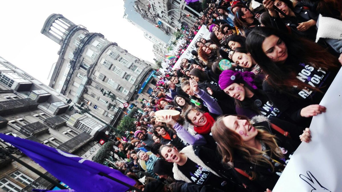 Manifestación feminista en Vigo